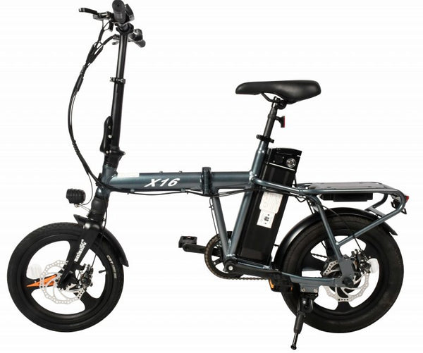 Ebike PAB 16 inch X16 48V Flexible LG cell 16×2.5 CST ebike tyre with suspension170 crank arm