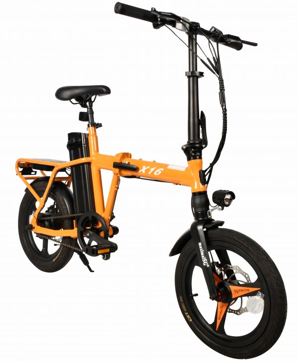 Ebike PAB 16 inch X16 48V Flexible LG cell 16×2.5 CST ebike tyre with suspension170 crank arm